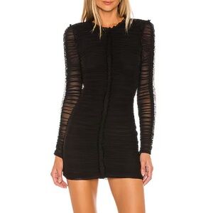 NBD Las Olas Long Sleeve Mini Dress in Black | Size M | Worn Once